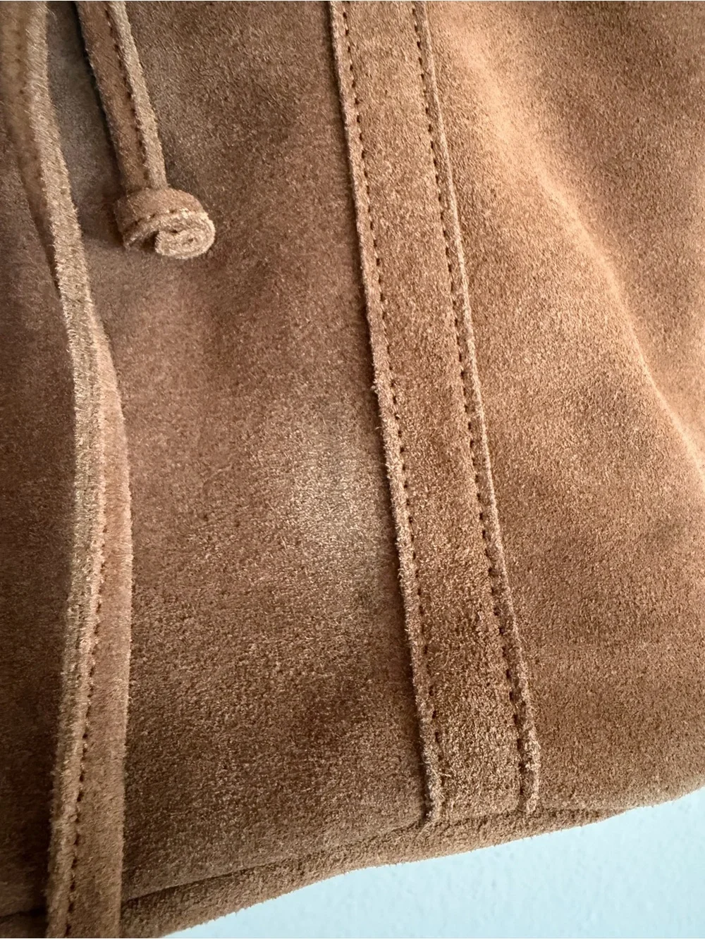 Street Level Large Suede Tote Bag Tan Brown